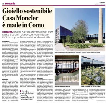 GIOIELLO SOSTENIBILE CASA MONCLER E' MADE IN COMO